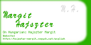 margit hajszter business card